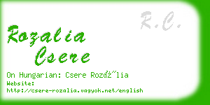 rozalia csere business card